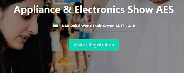Van 17 tot 19 december woon de Appliance and Electronics Show AES bij: locatie UAE Dubai World Trade Center